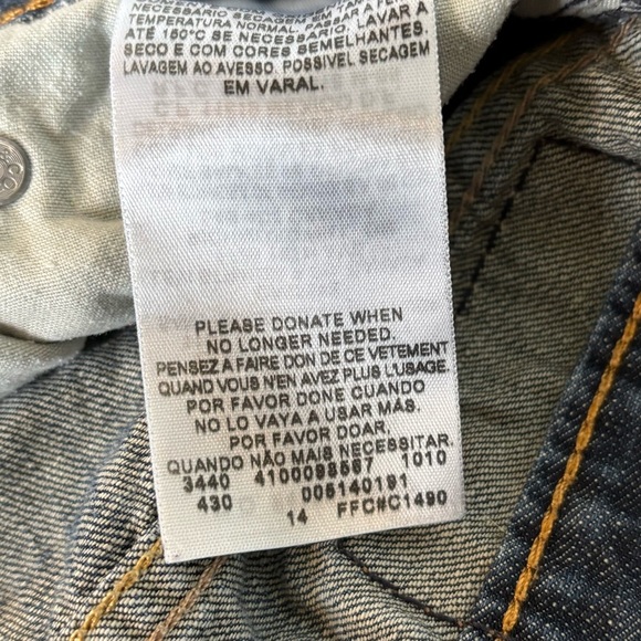 Levi’s 514 Slim Straight Jeans Mens 33 x 32 Dark Wash Blue Denim - Picture 10 of 11